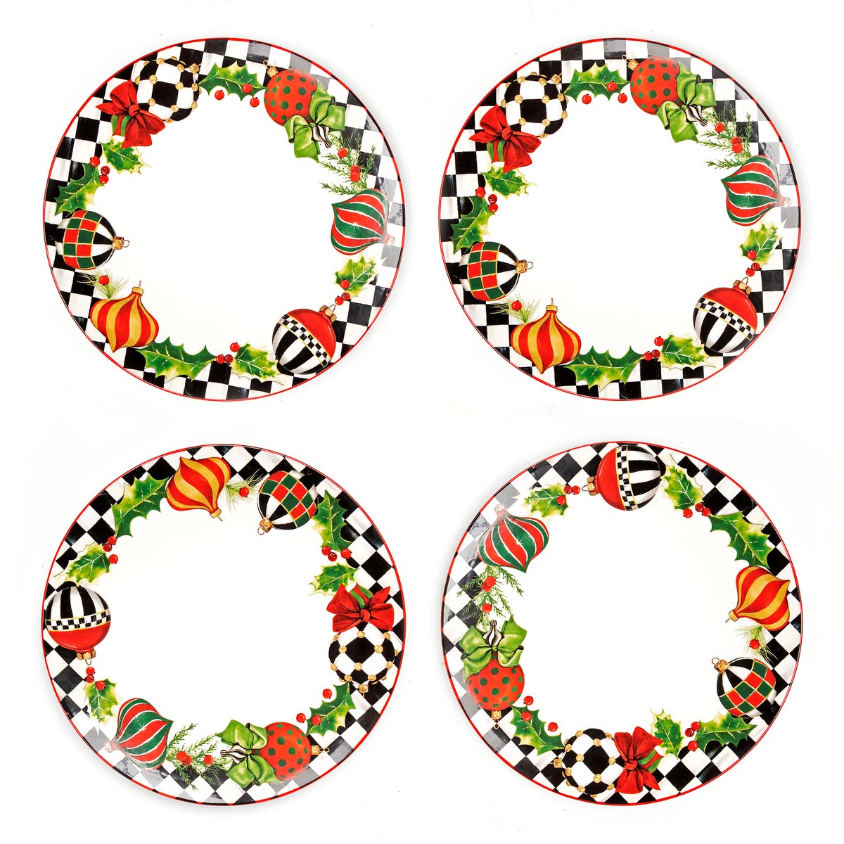 Deck the Halls Dinner Plates, Set of 4