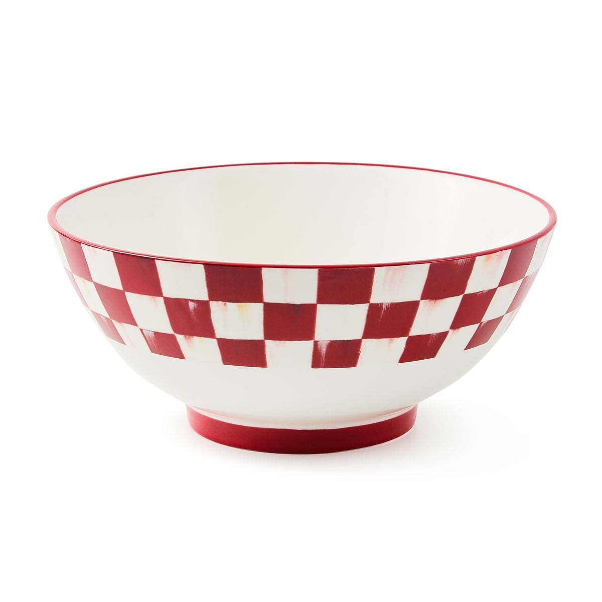 Cherry Check Serving Bowl