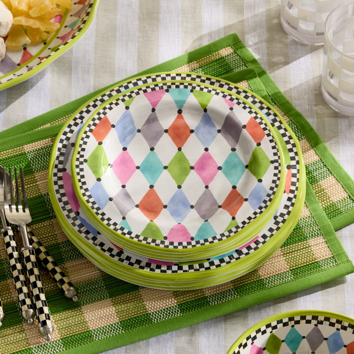 Palm Springs Melamine Dinner Plates, Set of 4 - Image 2