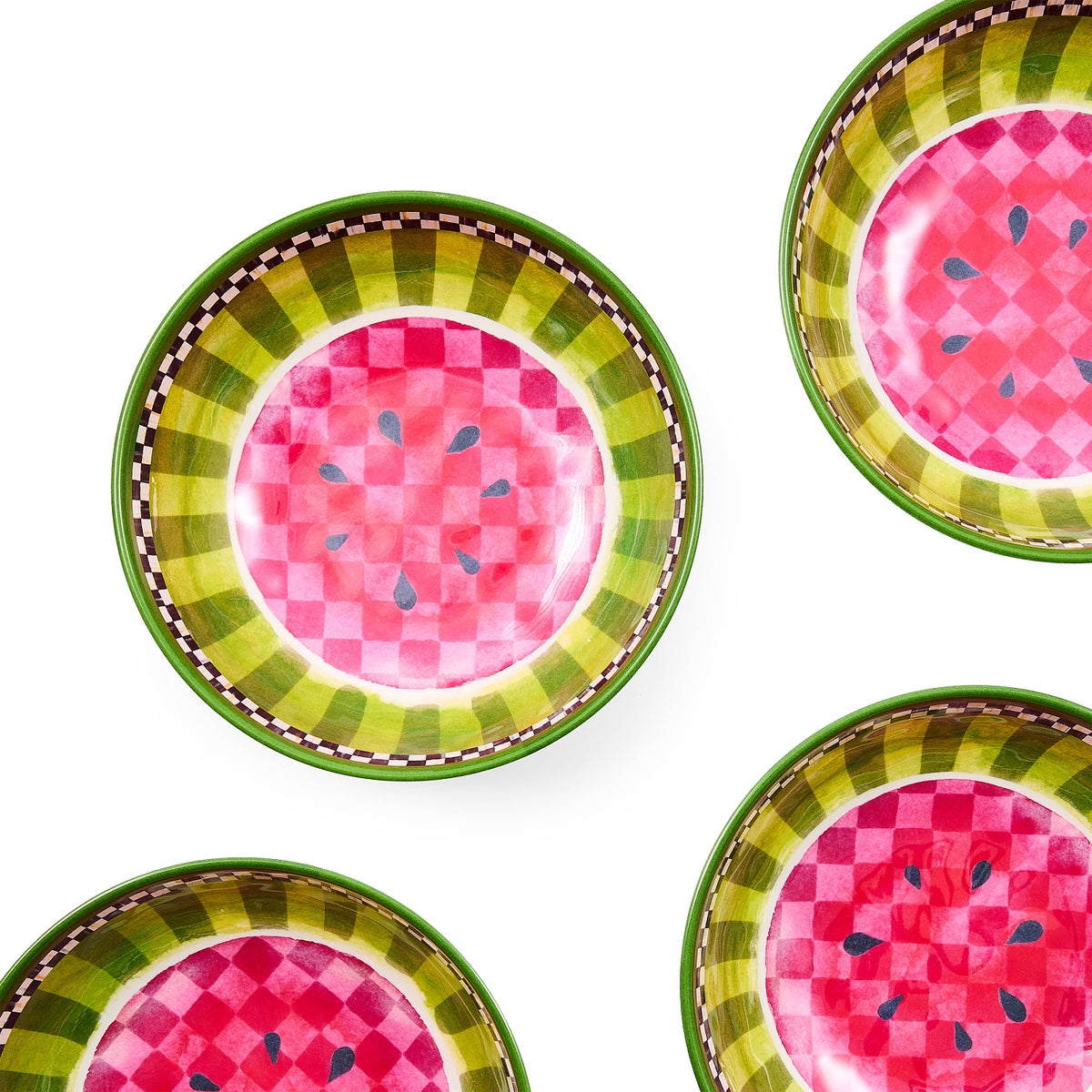 Watermelon Melamine Small Bowls, Set of 4 - Image 3
