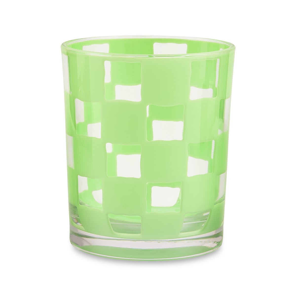 Green Check Acrylic Tumblers, Set of 4 - Image 3