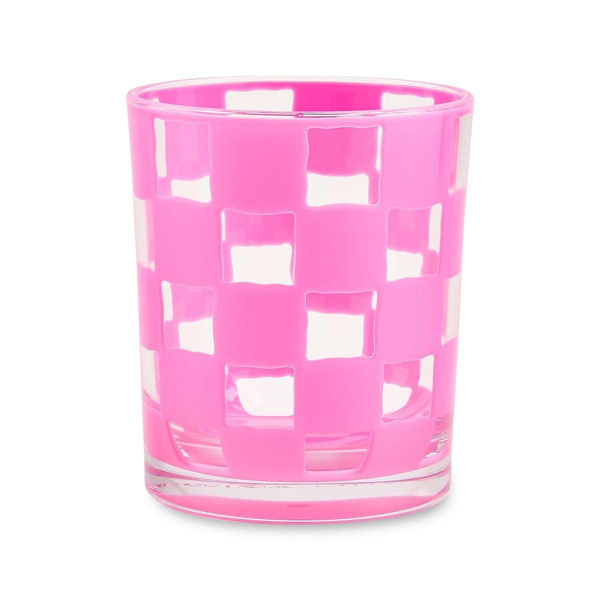 Pink Check Acrylic Tumblers, Set of 4 - Image 3