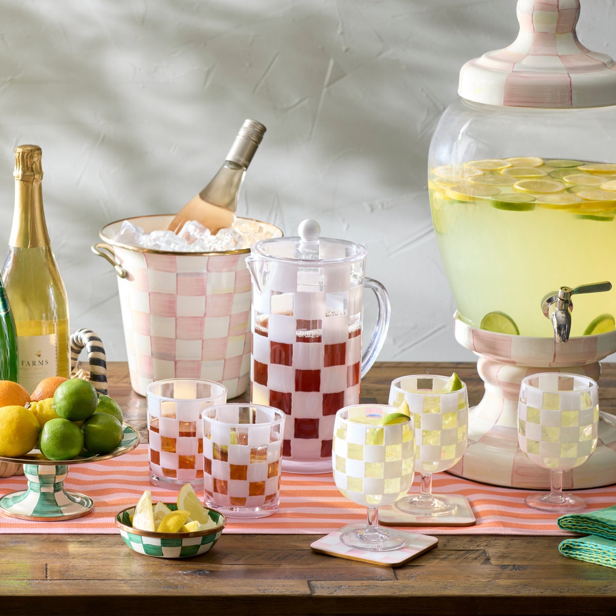 White Check Acrylic Pitcher - Image 2