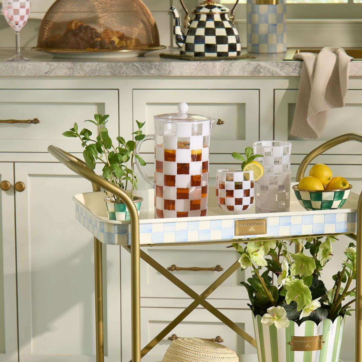 White Check Acrylic Pitcher - Image 4