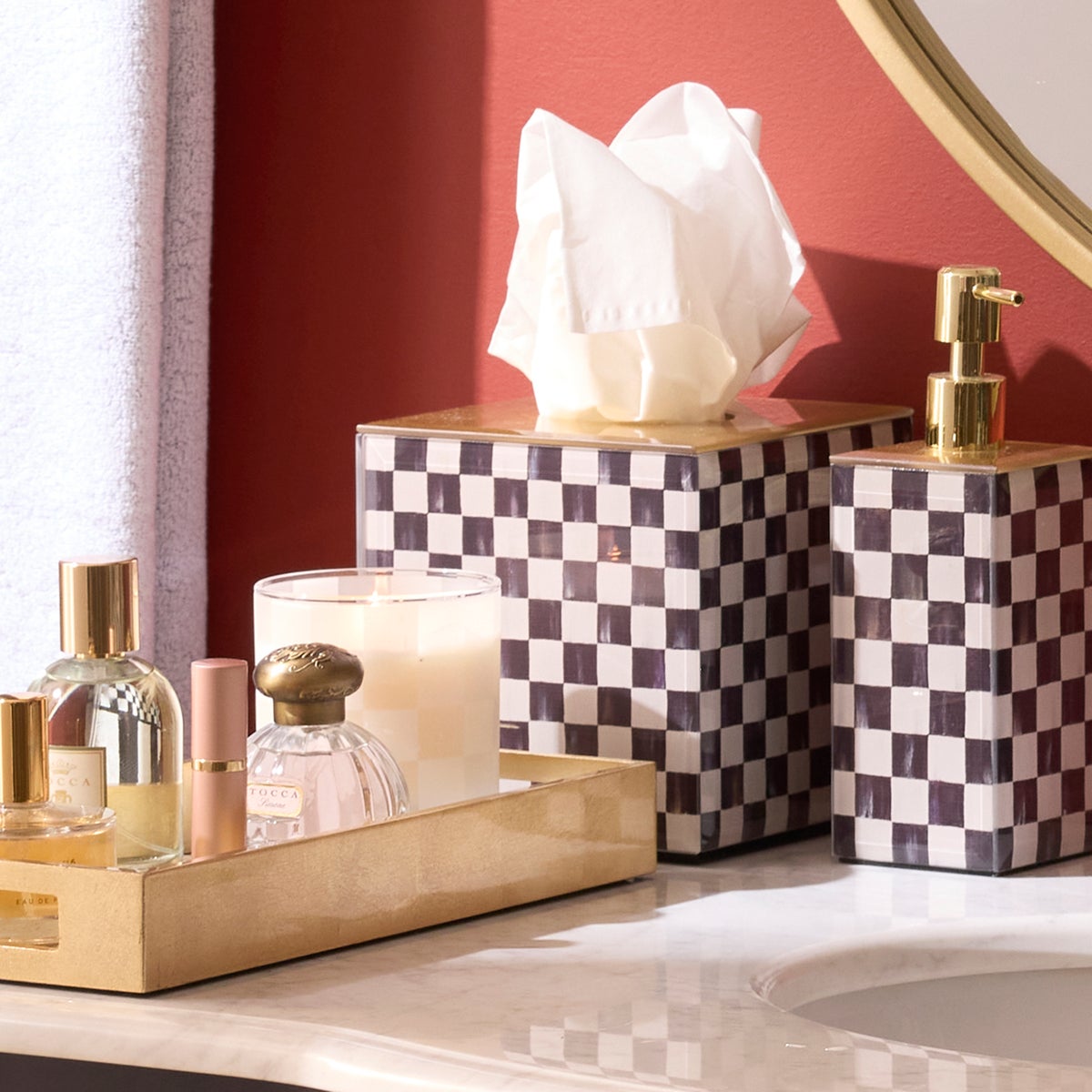Courtly Check Glass Boutique Tissue Box Cover - Image 2