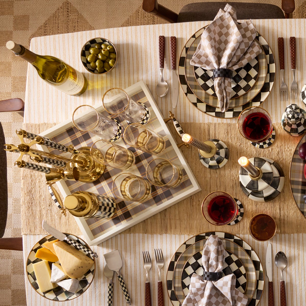 Mocha Tartan Serving Tray - Image 6