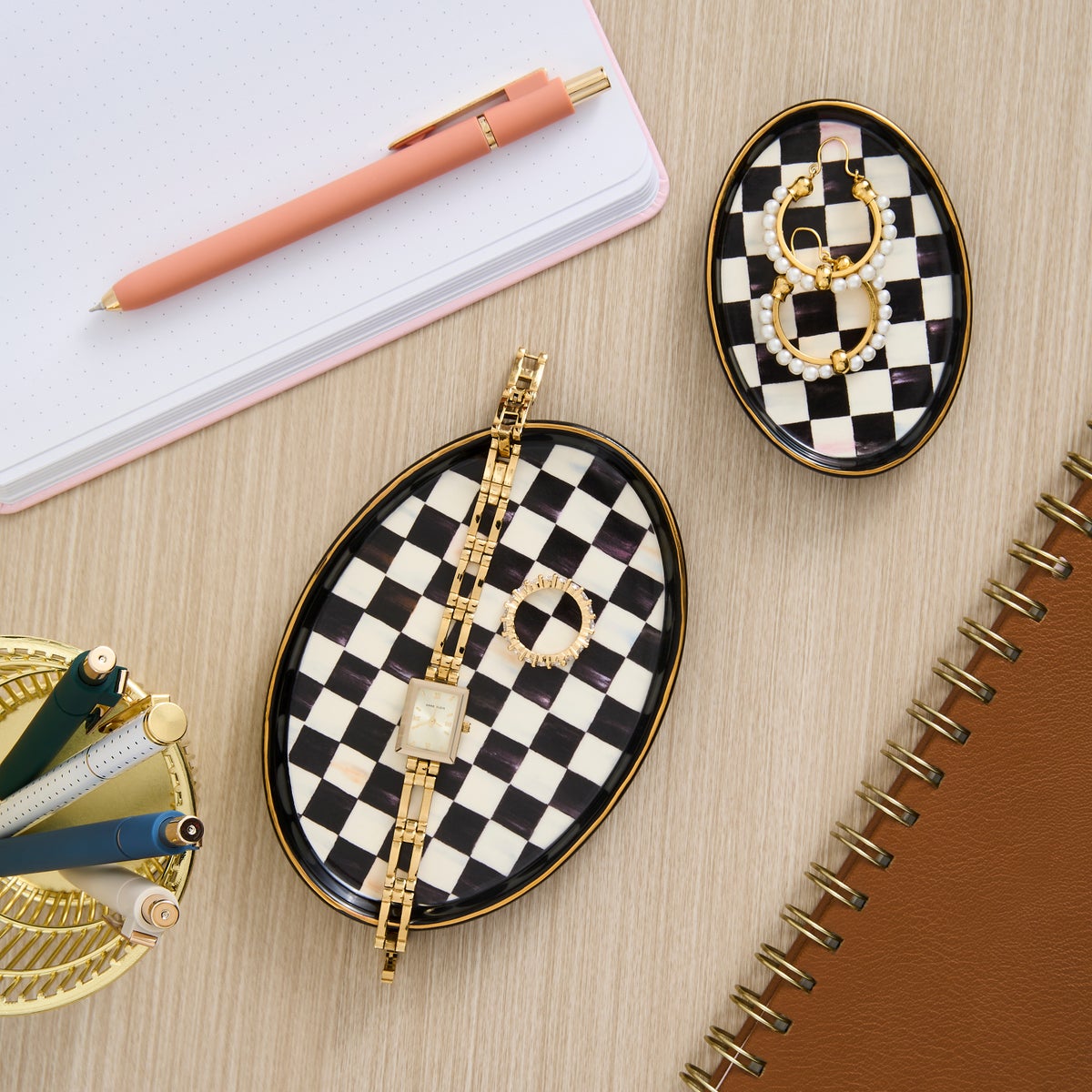 Courtly Check Oval Trinket Dishes, Set of 2 - Image 2