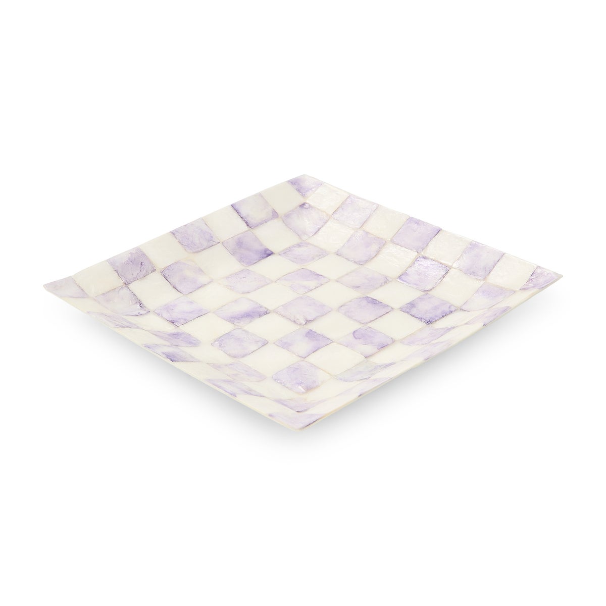Violet Check Capiz Catchall Tray - Image 3