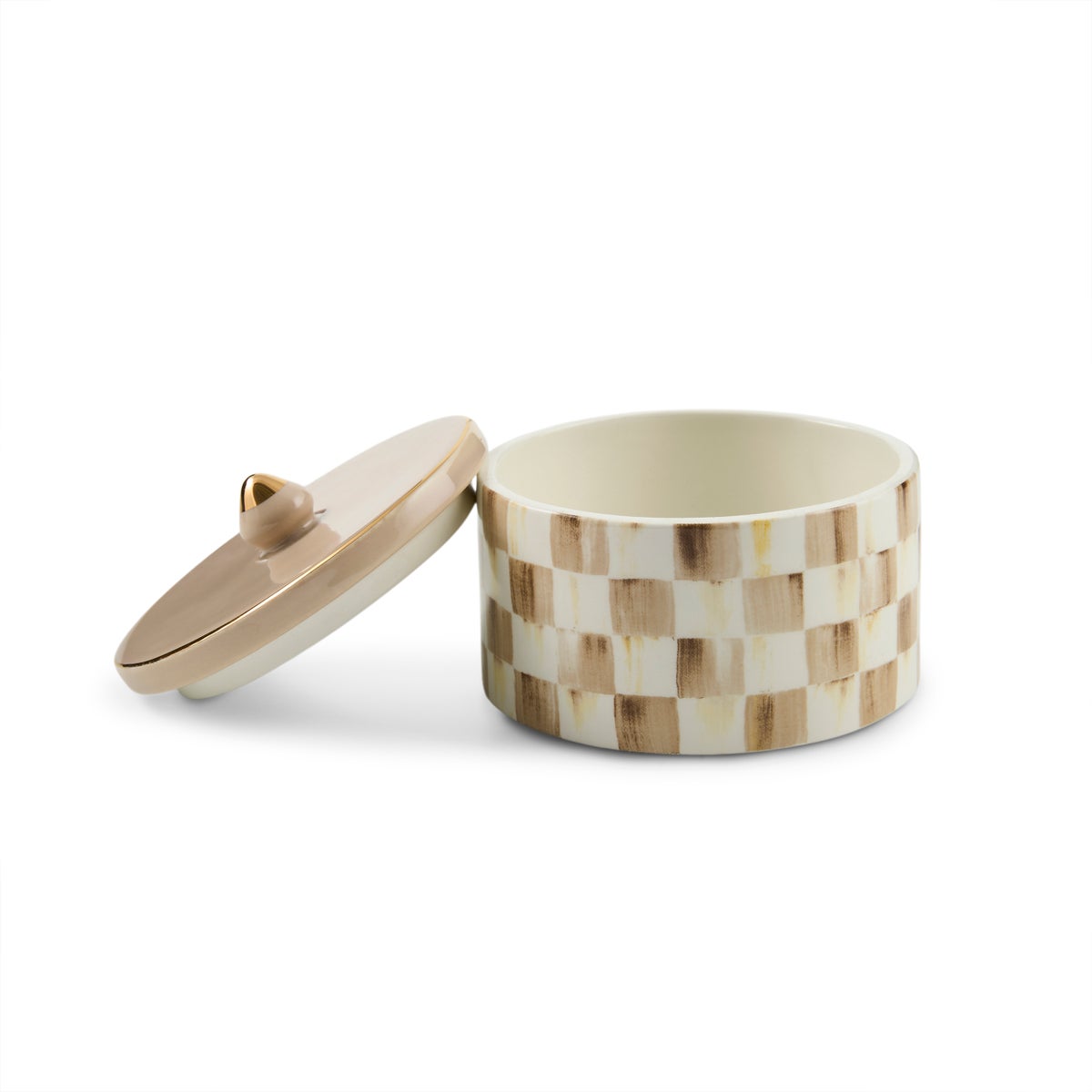 Mocha Check Trinket Box - Image 3