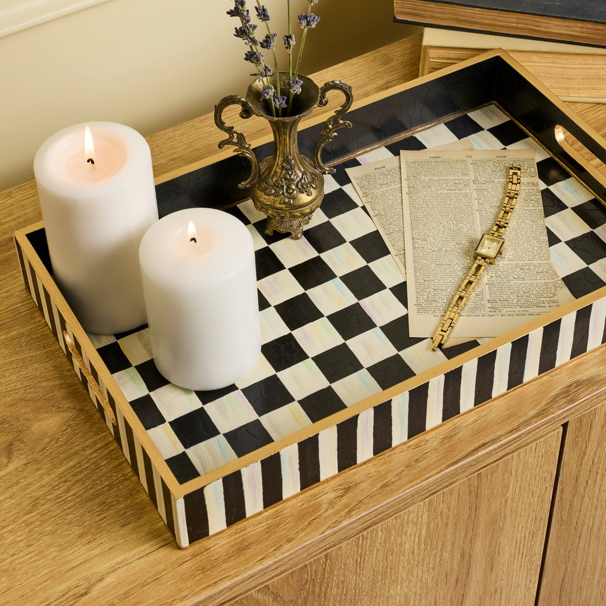 Courtly Check Serving Tray - Image 2