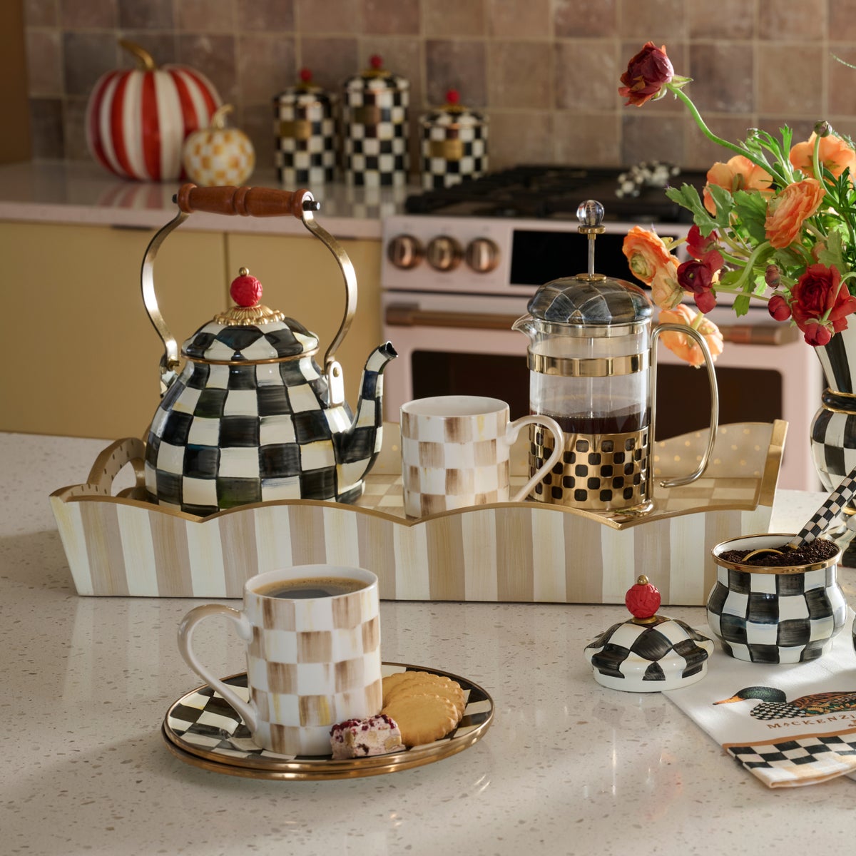 Mocha Check Breakfast Tray - Image 7