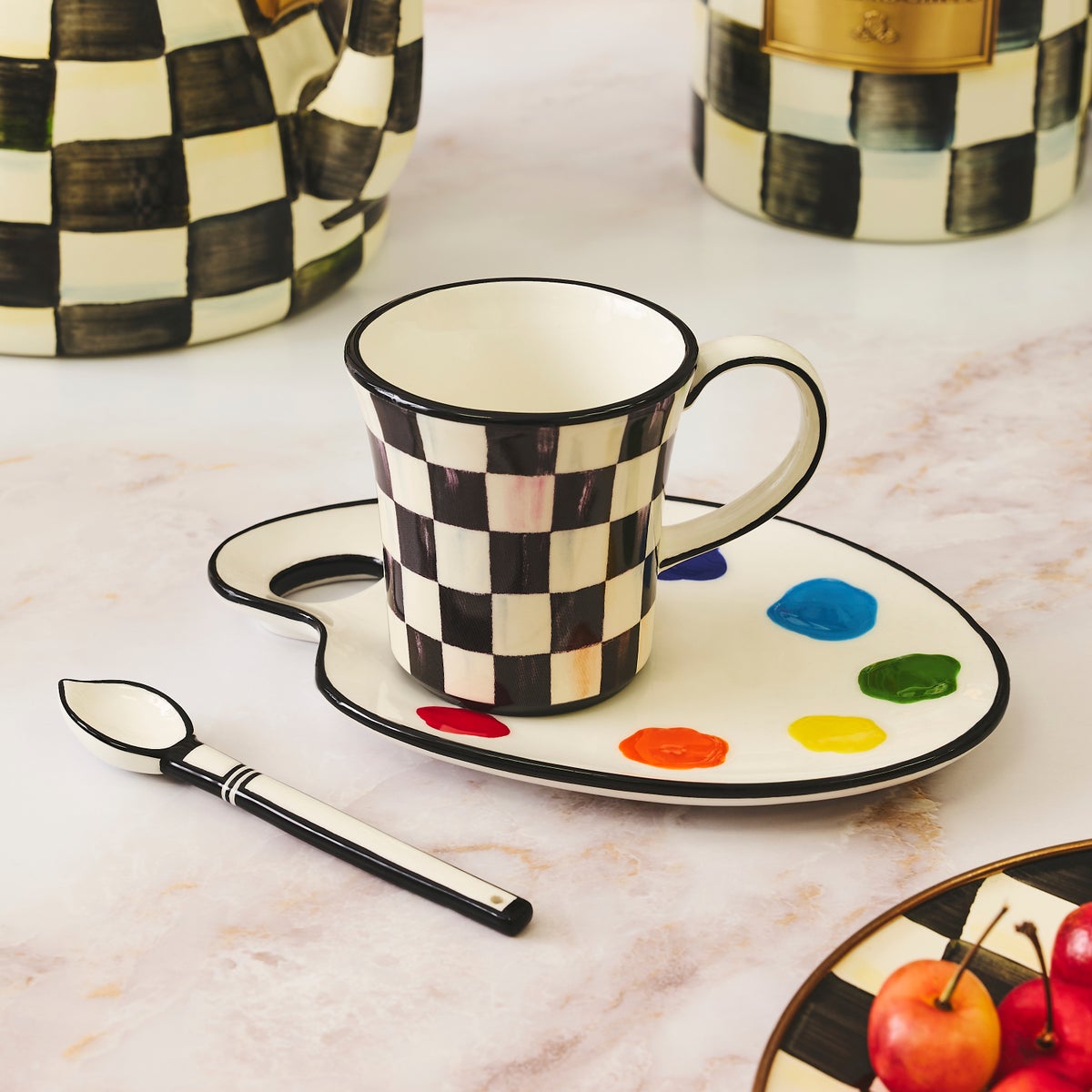 Artist Palette Mug & Saucer Set - Image 2