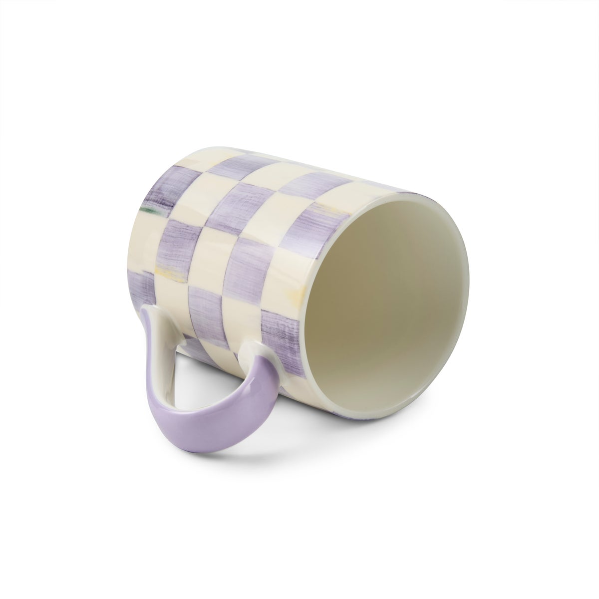 Violet Check Porcelain Mug - Image 3
