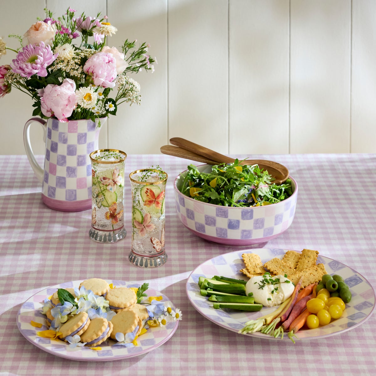 Lilac Check Pitcher - Image 2