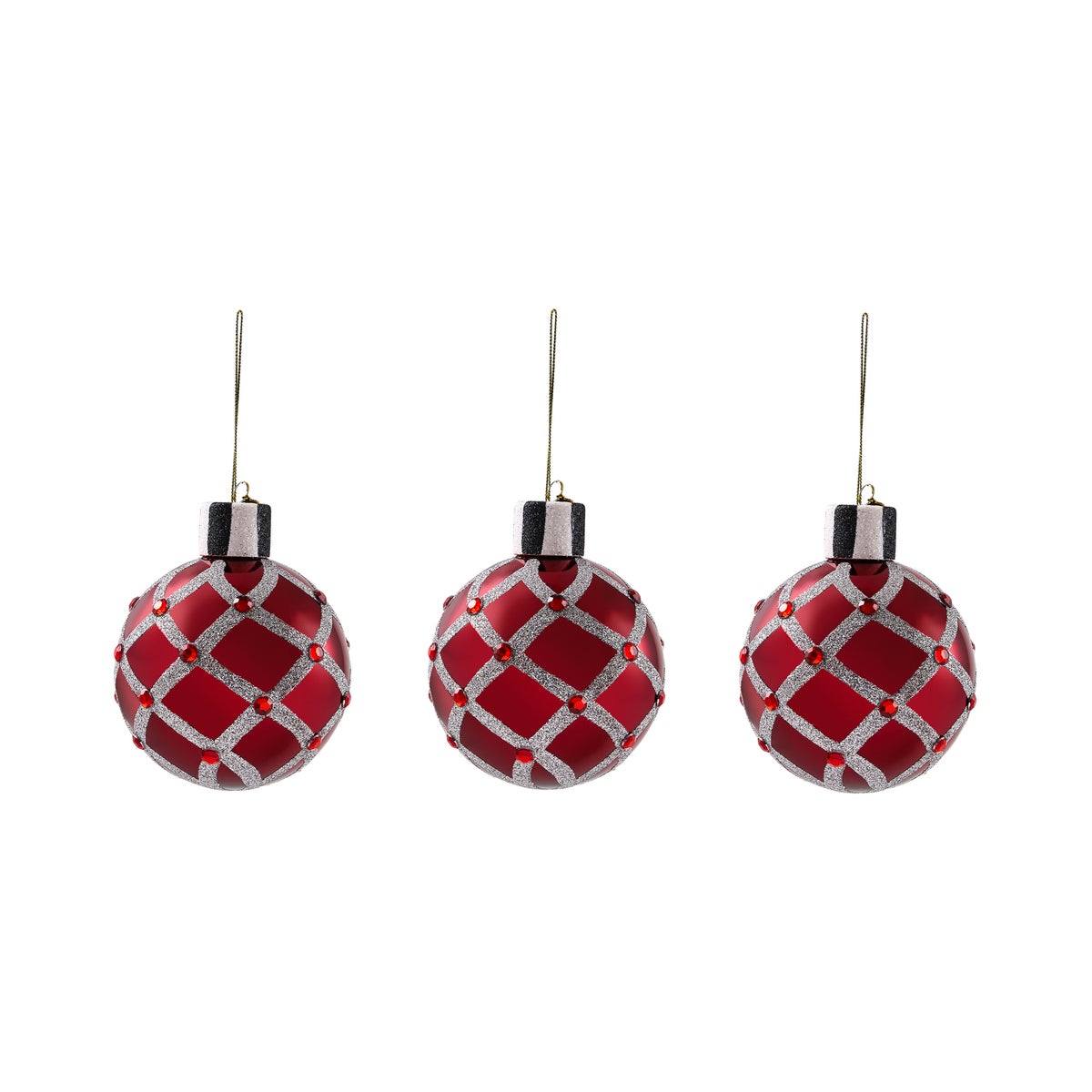 Ruby Red Glass Ball Ornaments, Set of 6 - Image 5