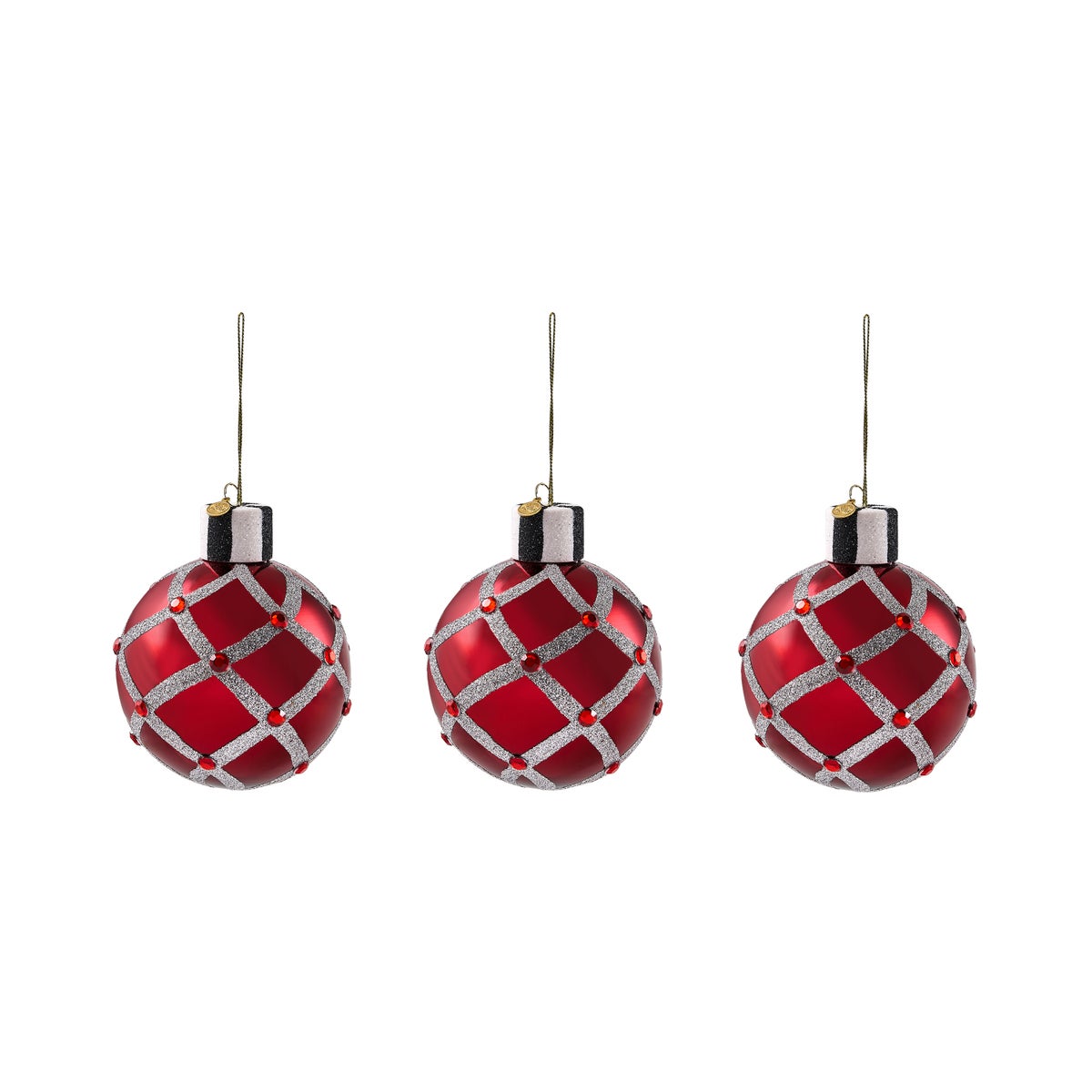 Ruby Red Glass Ball Ornaments, Set of 6 - Image 6