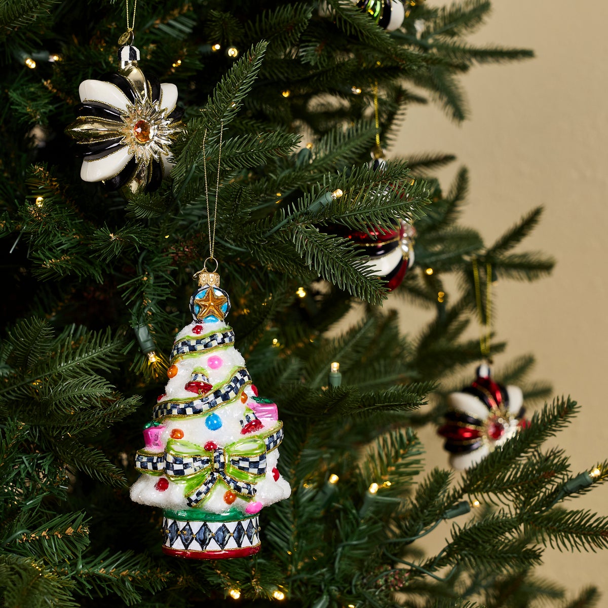 Confetti Christmas Tree Glass Ornament - Image 2
