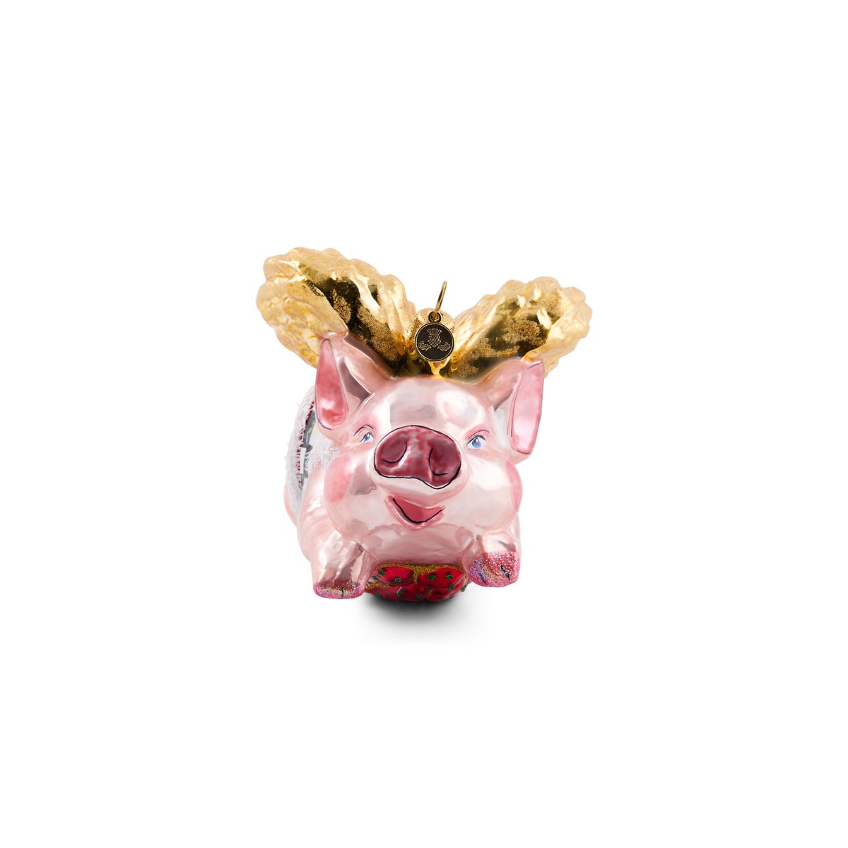 Flying Pig Glass Ornament - Image 4