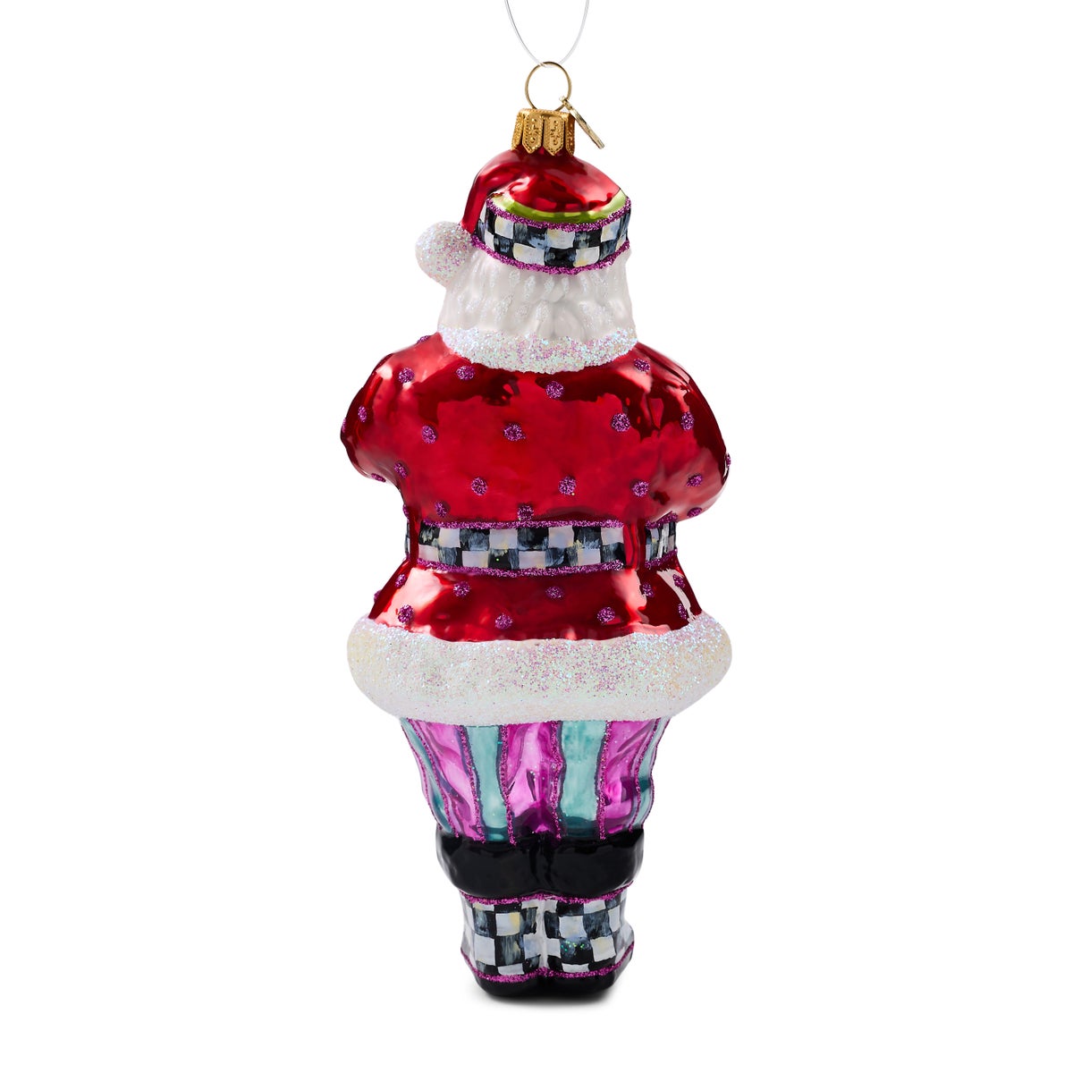 Shopper Santa Glass Ornament - Image 4