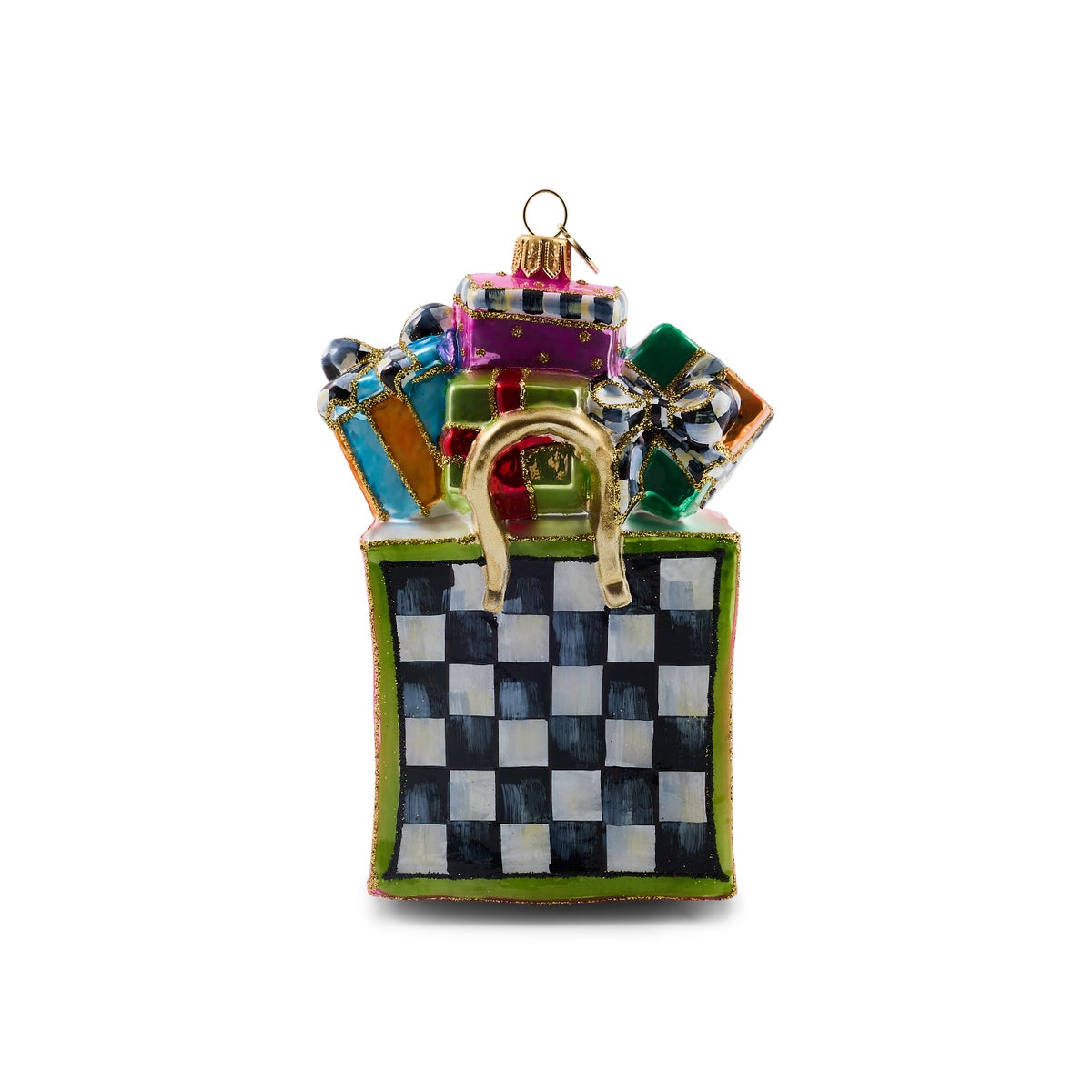 Confetti Shopping Bag Glass Ornament - Image 4