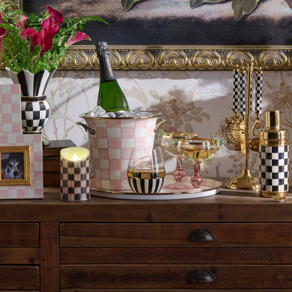 Courtly Stripe Stemless Wine Glass - Image 5
