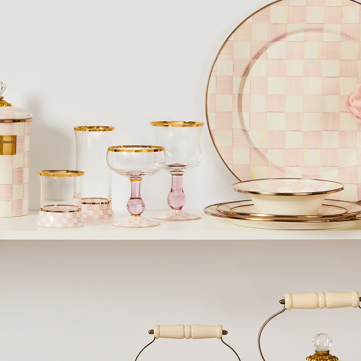 Rosy Check Wine Glass - Image 4