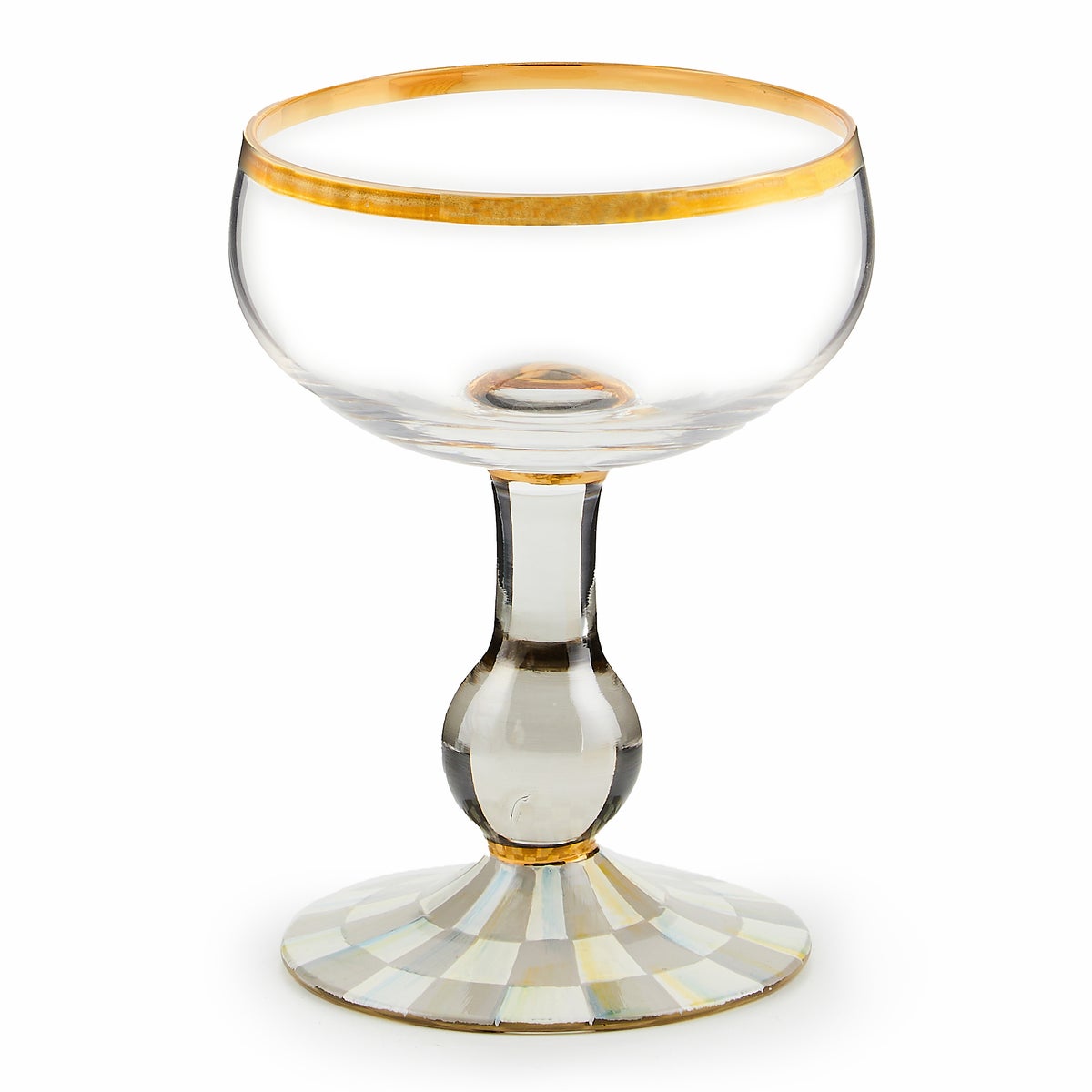 Sterling Check Coupe Glass