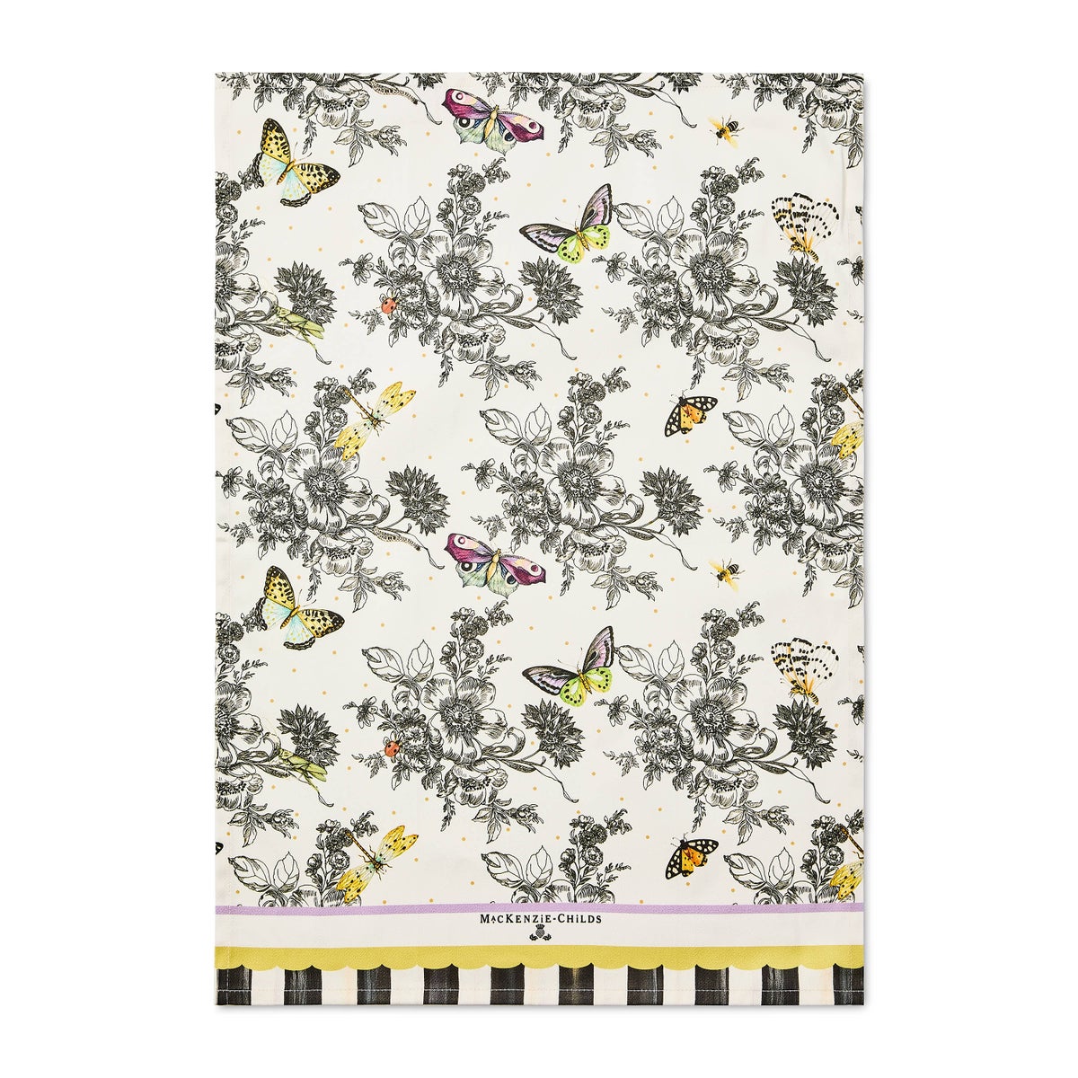 Butterfly Toile Printed Dish Towel