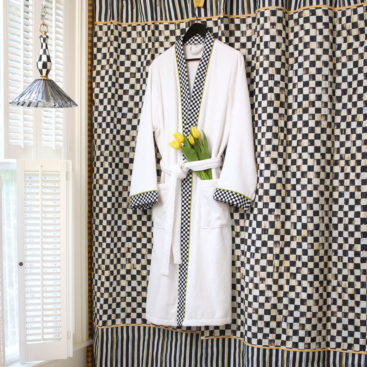Courtly Check Shower Curtain - Image 3