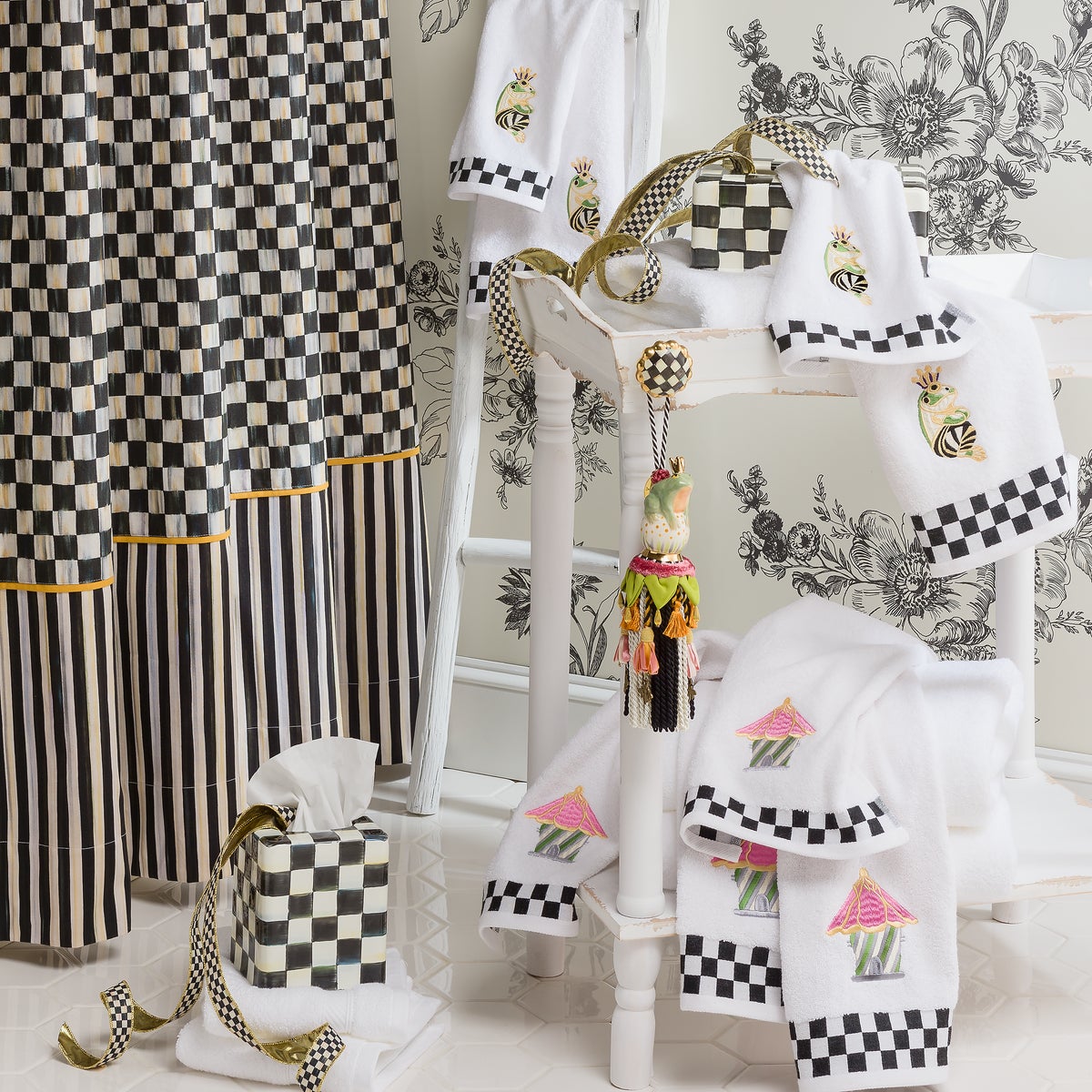 Courtly Check Shower Curtain - Image 5