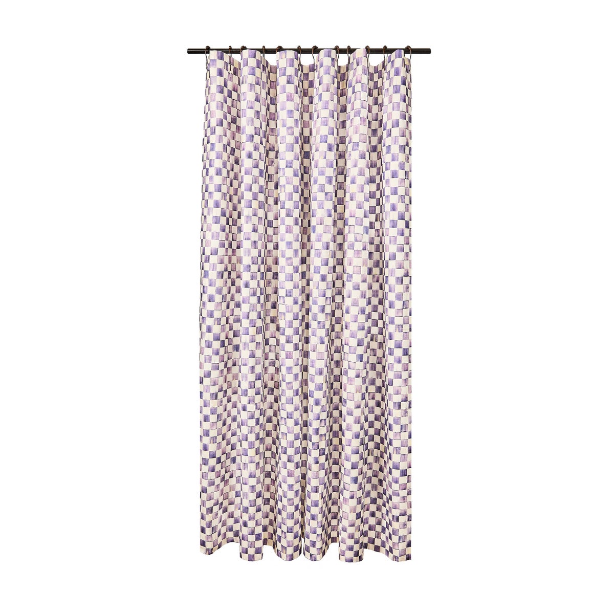 Violet Check Shower Curtain