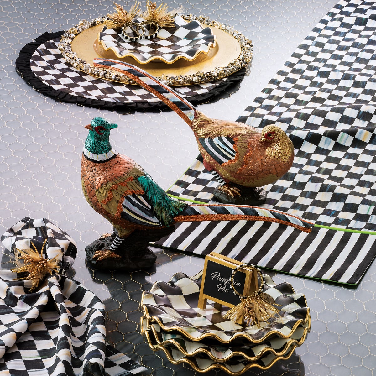 Courtly Check Round Placemat - Image 5