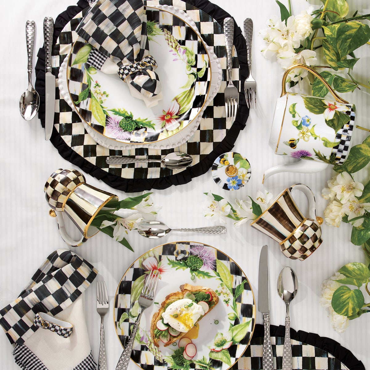Courtly Check Cotton Napkin - Image 7