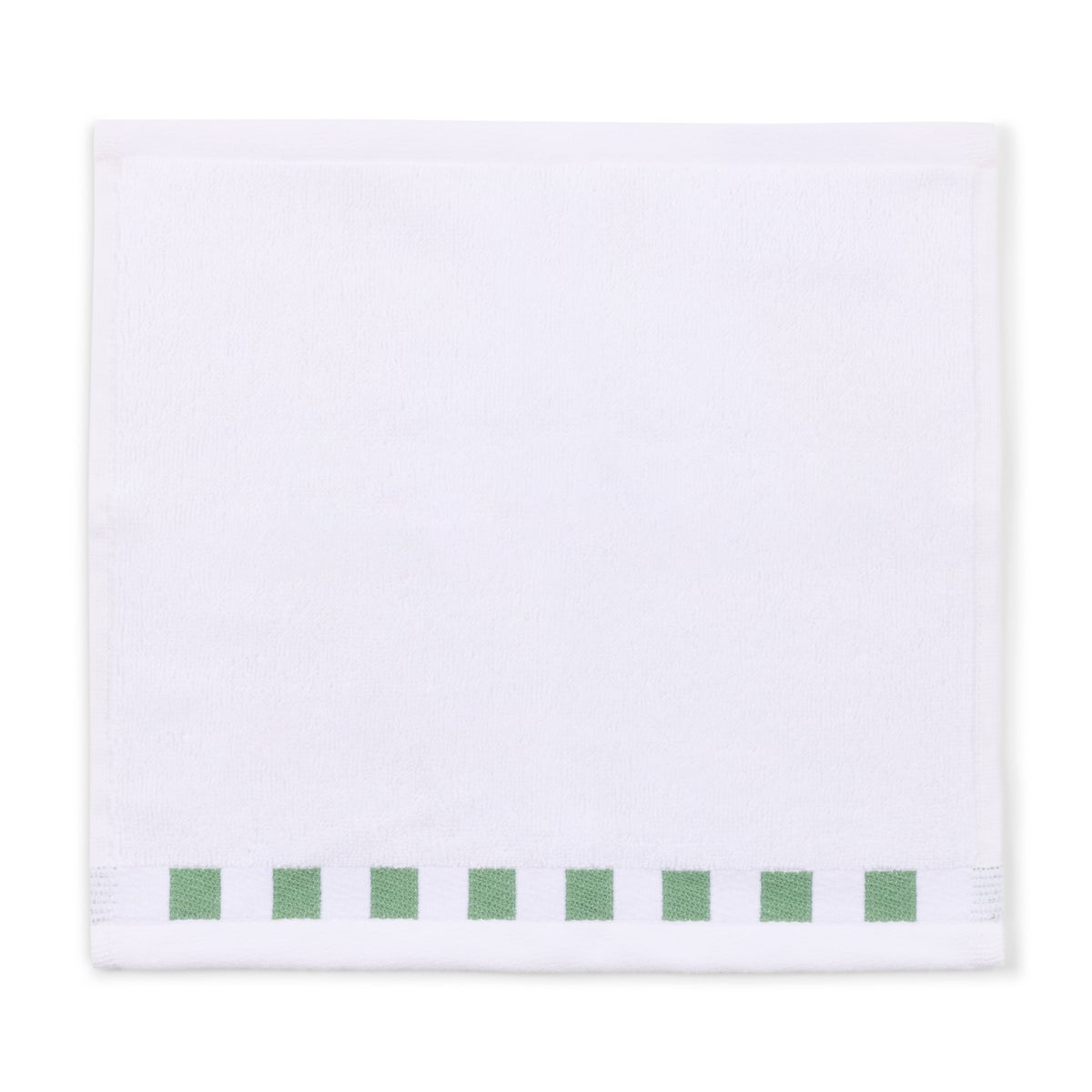 Washcloth with Sage Green Check Border - Image 3
