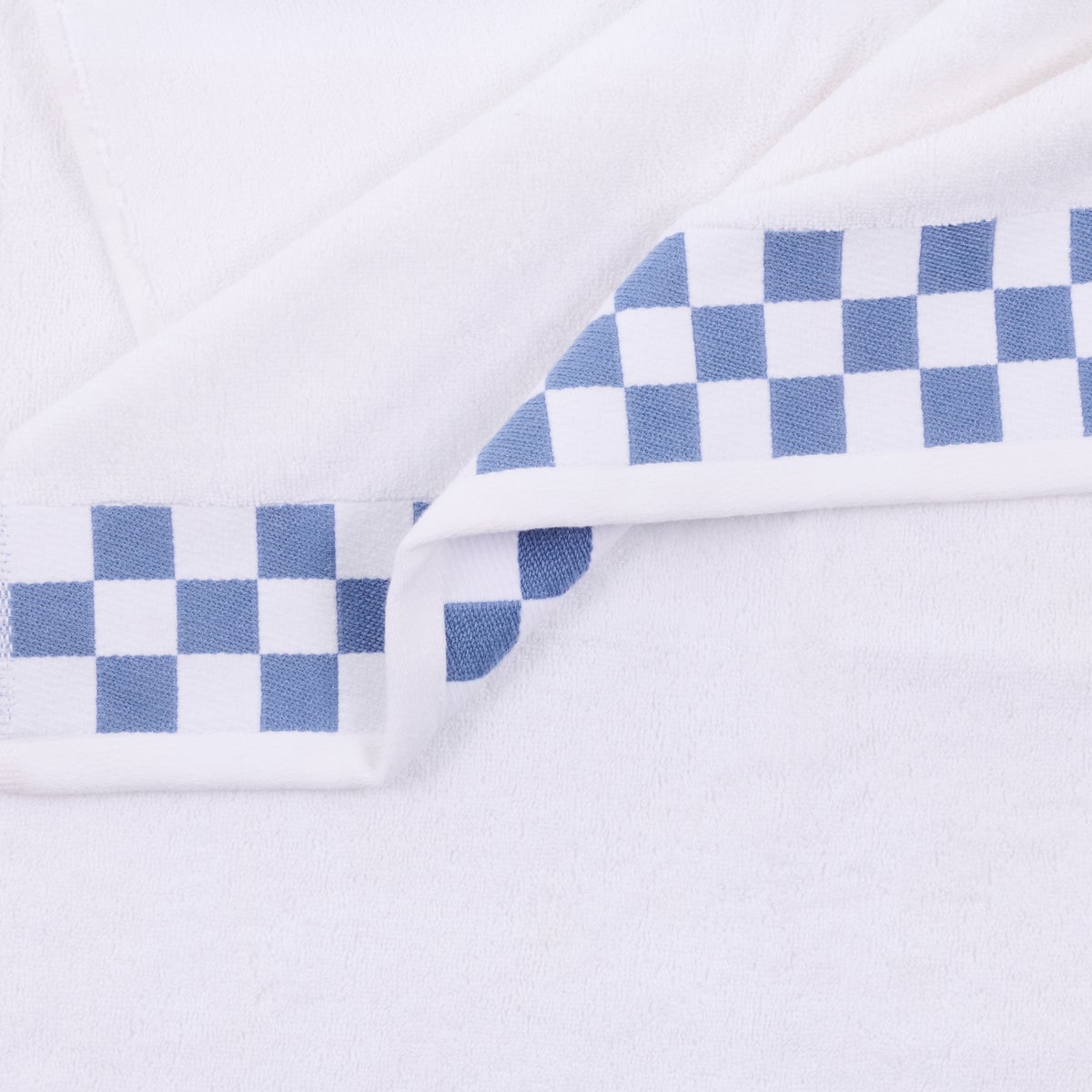 Hand Towel with French Blue Check Border - Image 4