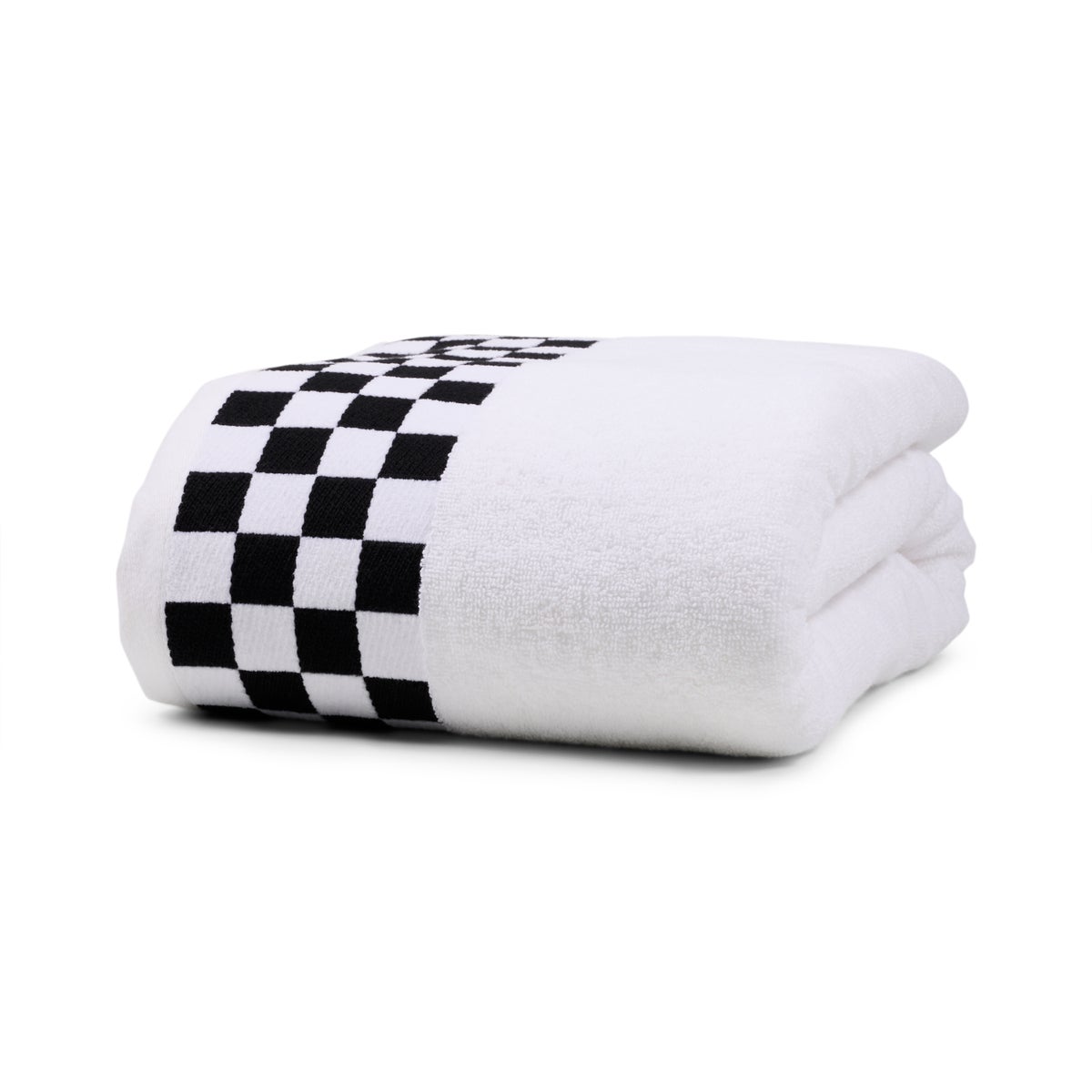 Bath Sheet with Black Check Border