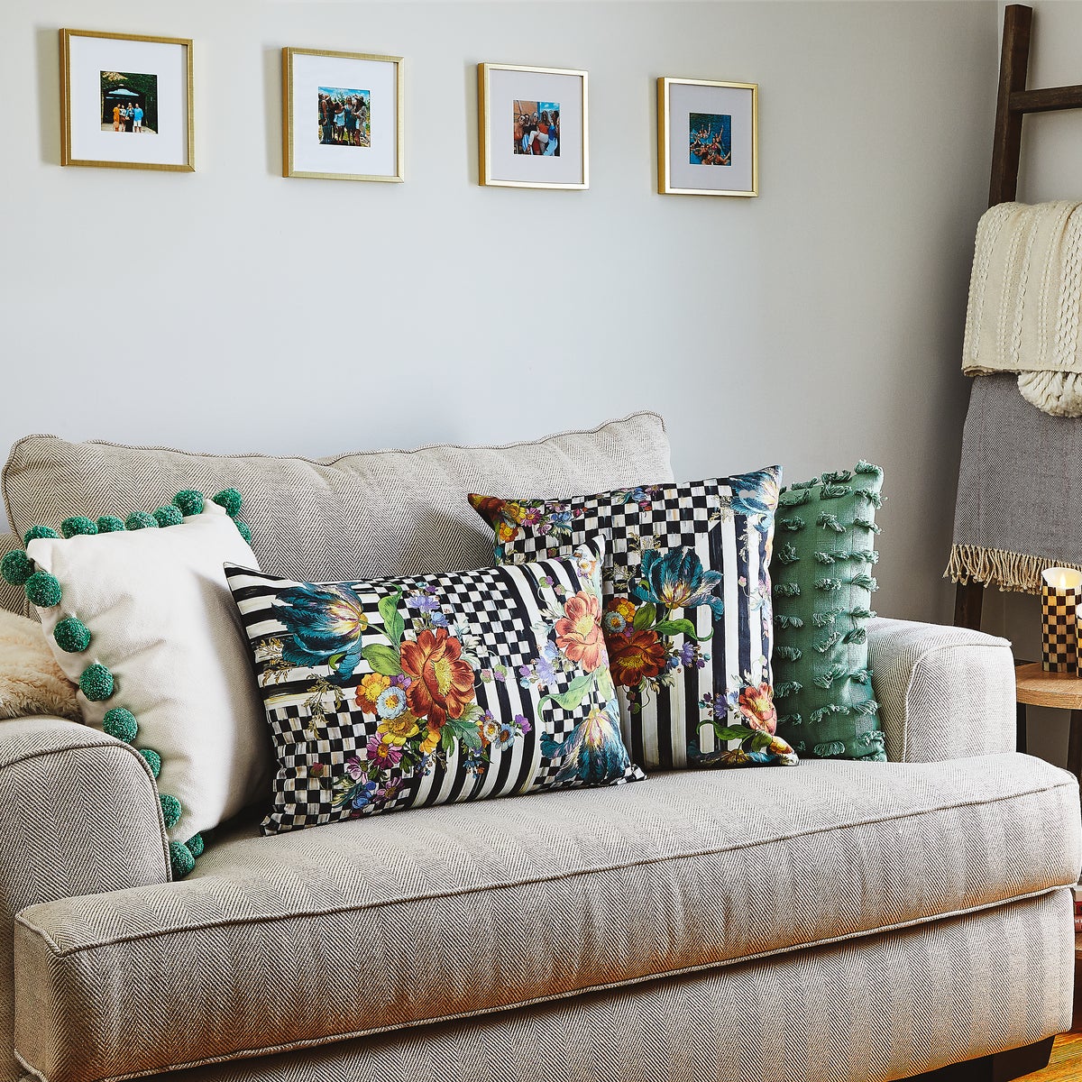 Courtly Flower Market Lumbar Pillow - Image 3