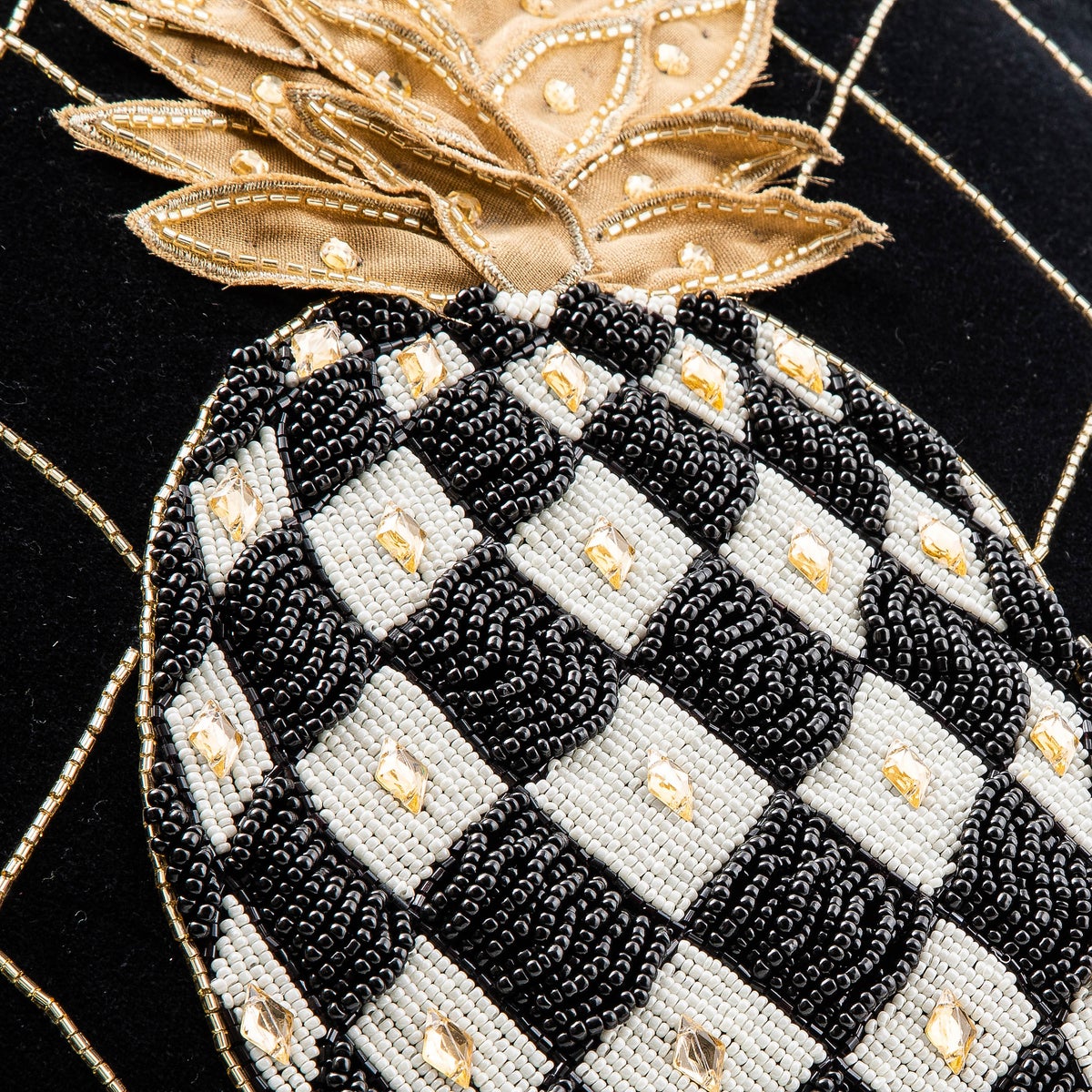 Pineapple Black Pillow - Image 2