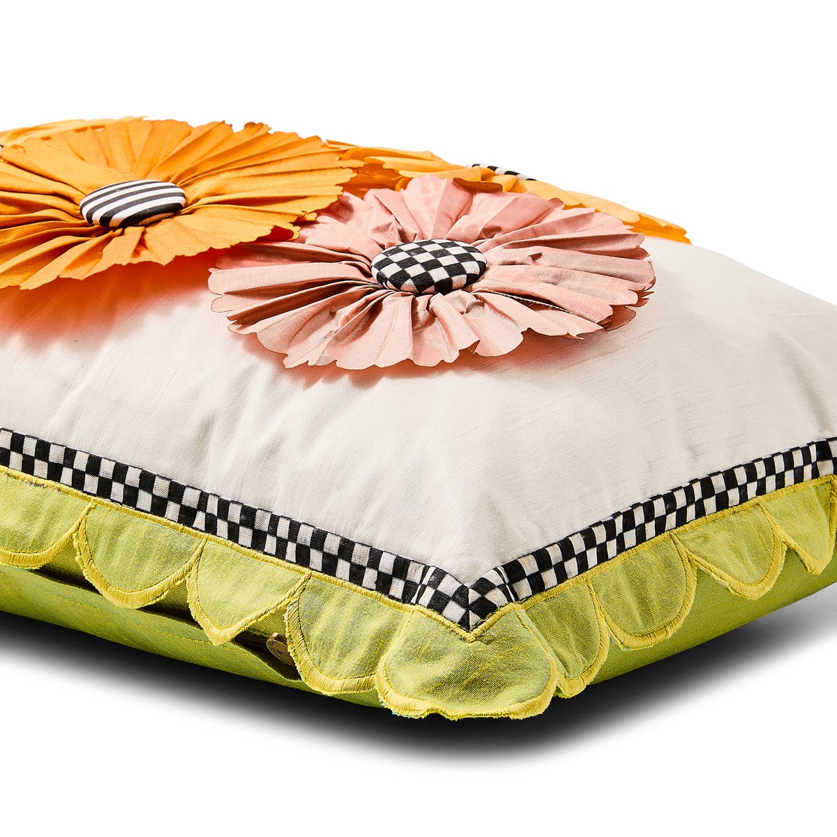Spring Bouquet Scalloped Lumbar Pillow - Image 3