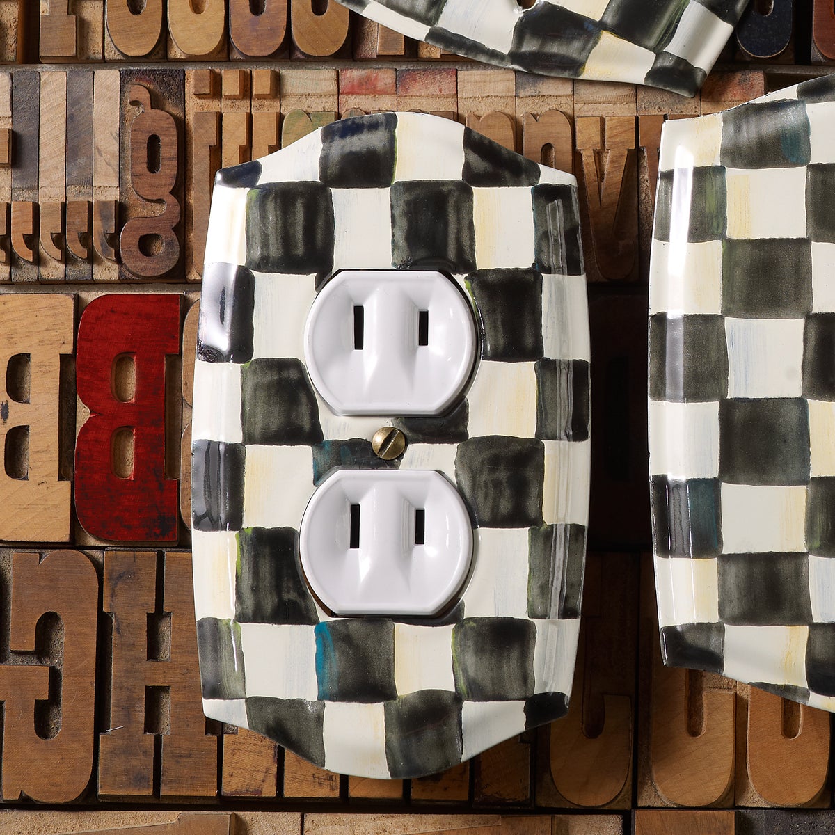 Courtly Check Double Outlet Cover - Image 2