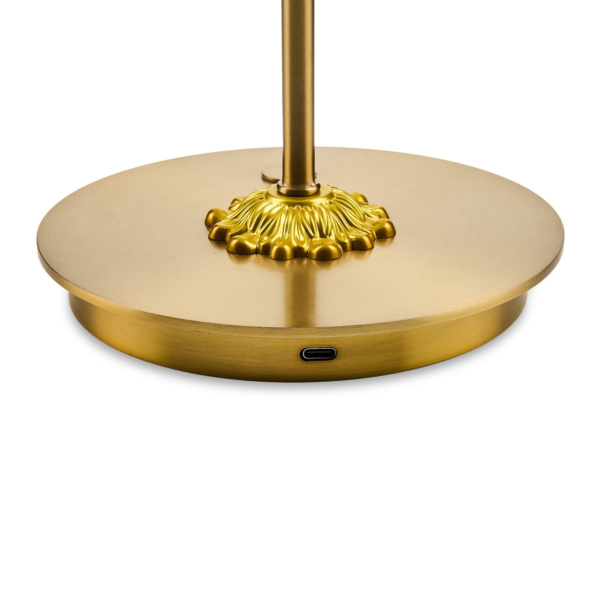 Violet Check LED Rechargeable Disk Table Lamp - Image 5