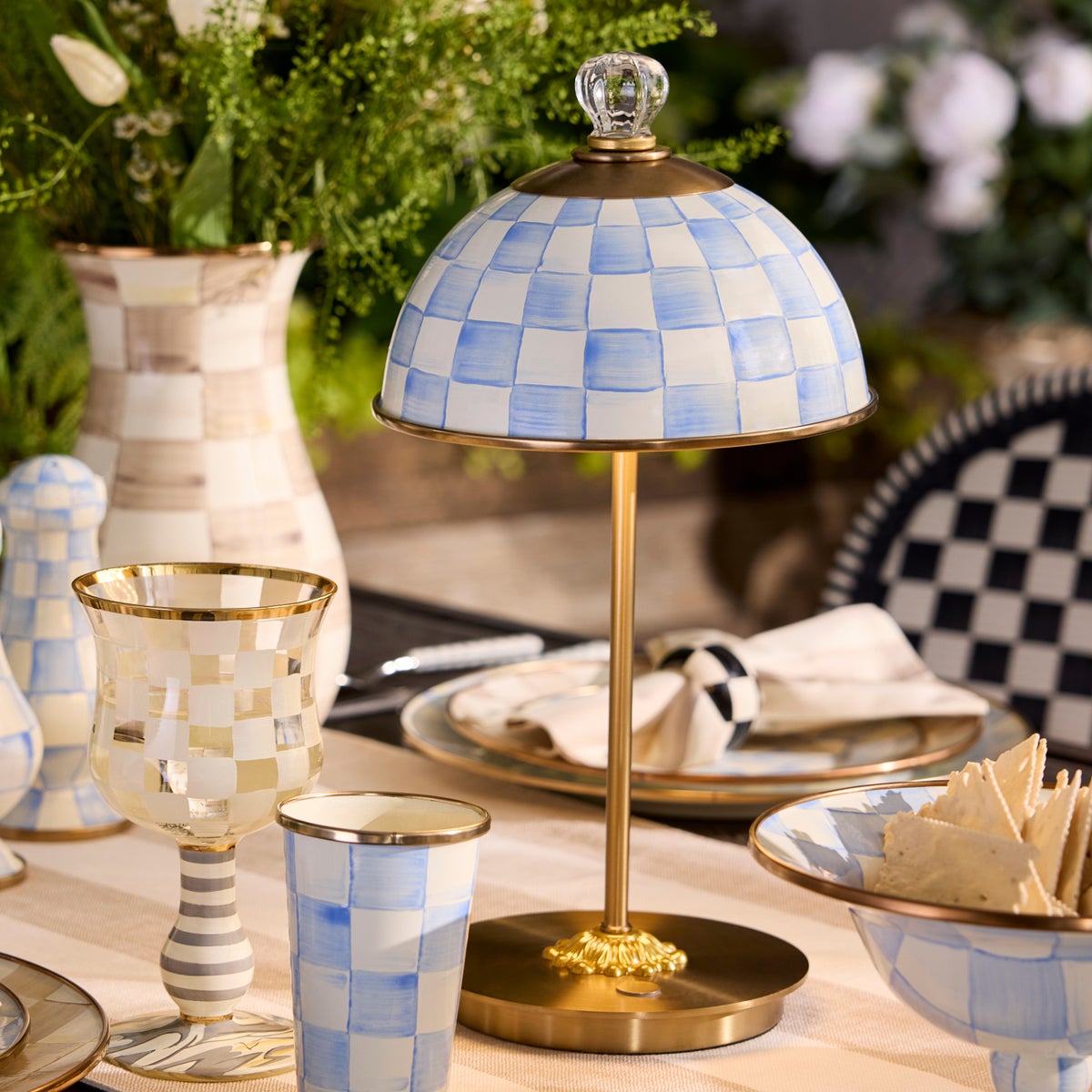 Sky Check LED Rechargeable Dome Table Lamp - Image 2