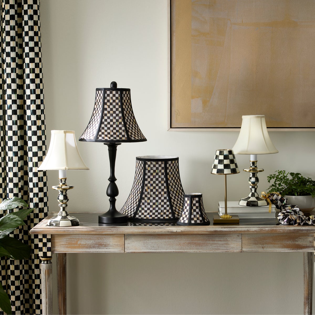Courtly Check Candlestick Lamp - Image 8
