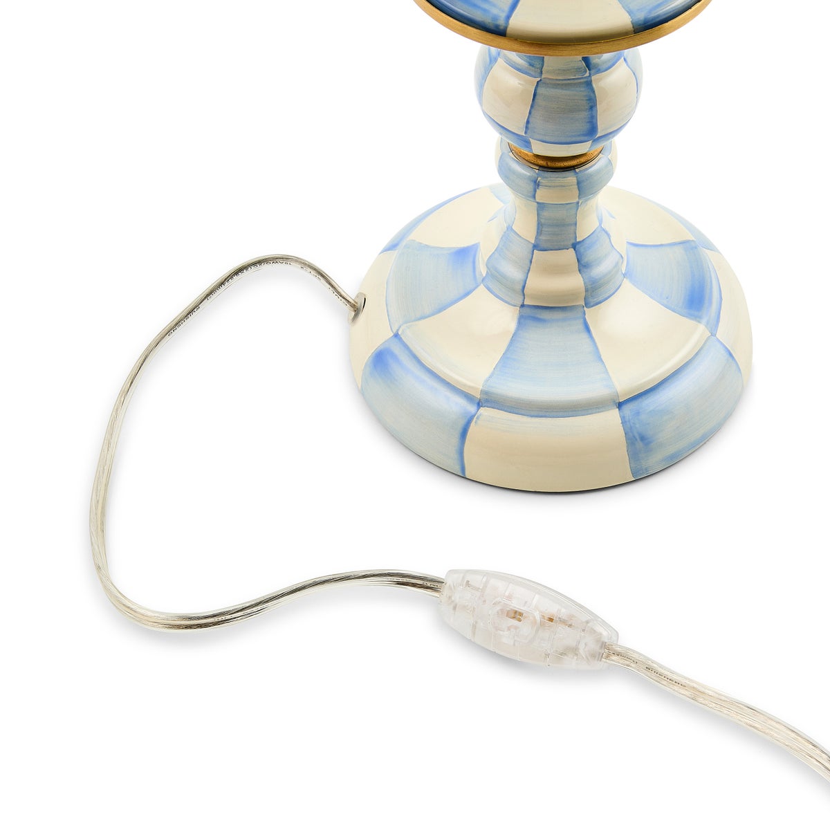 Sky Check Candlestick Lamp - Image 3