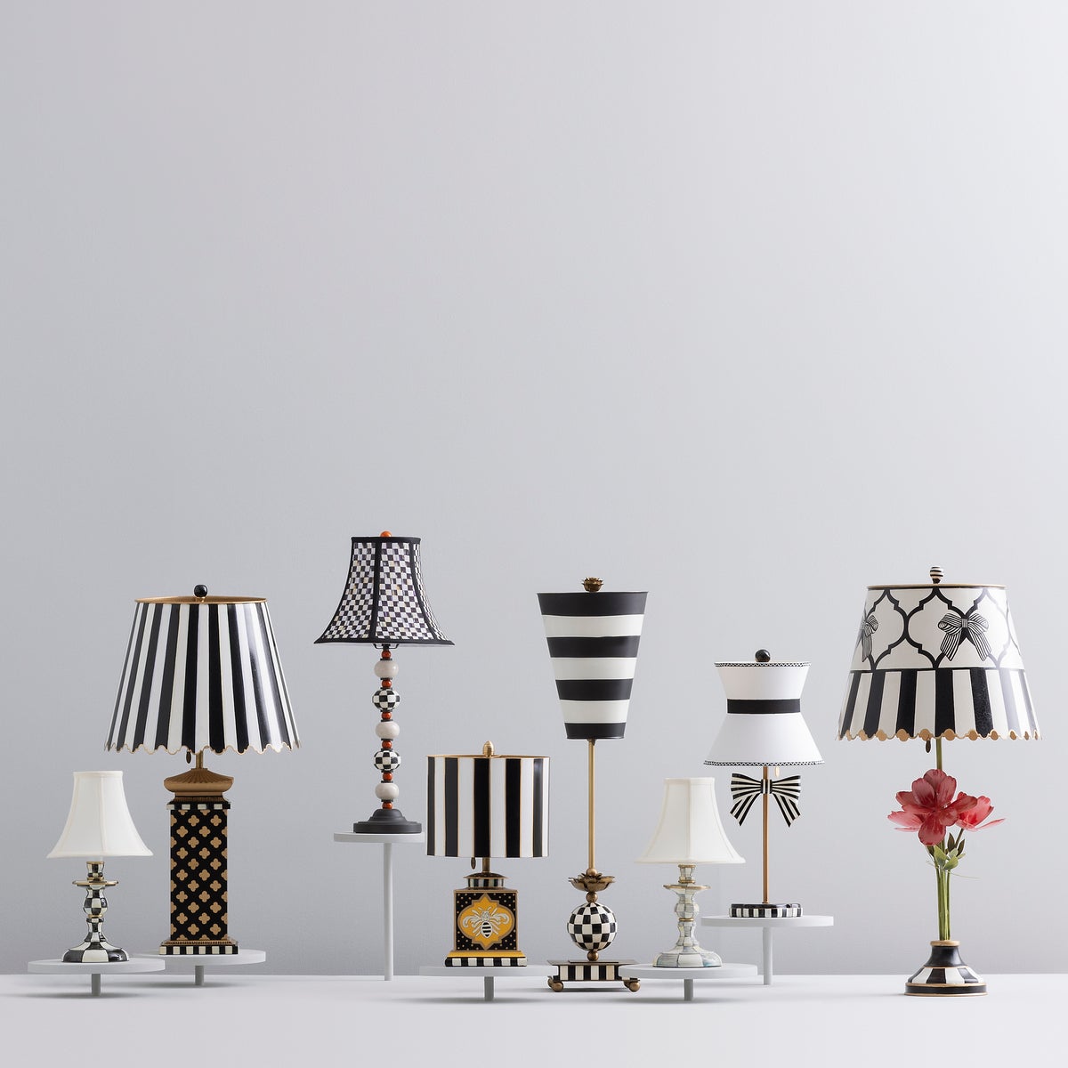 Sterling Check Candlestick Lamp - Image 2