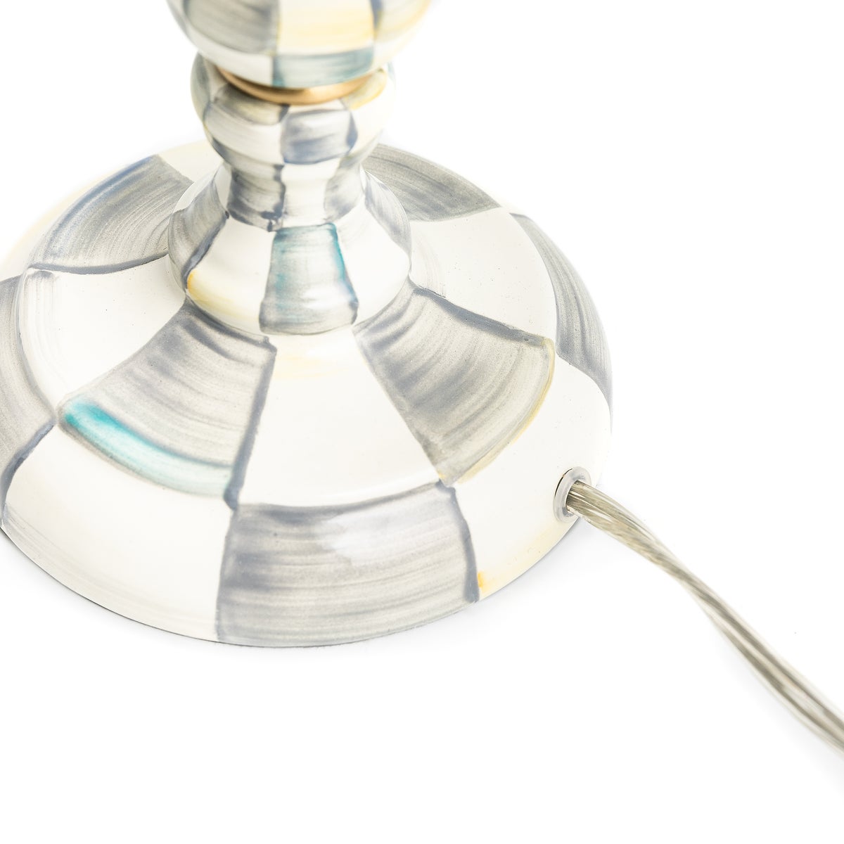 Sterling Check Candlestick Lamp - Image 3