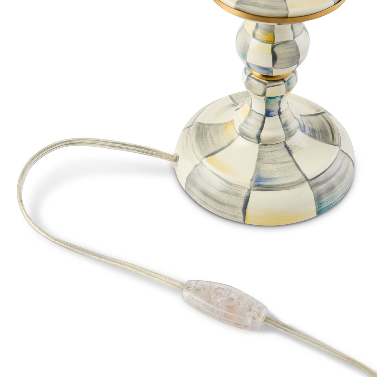 Sterling Check Candlestick Lamp - Image 6