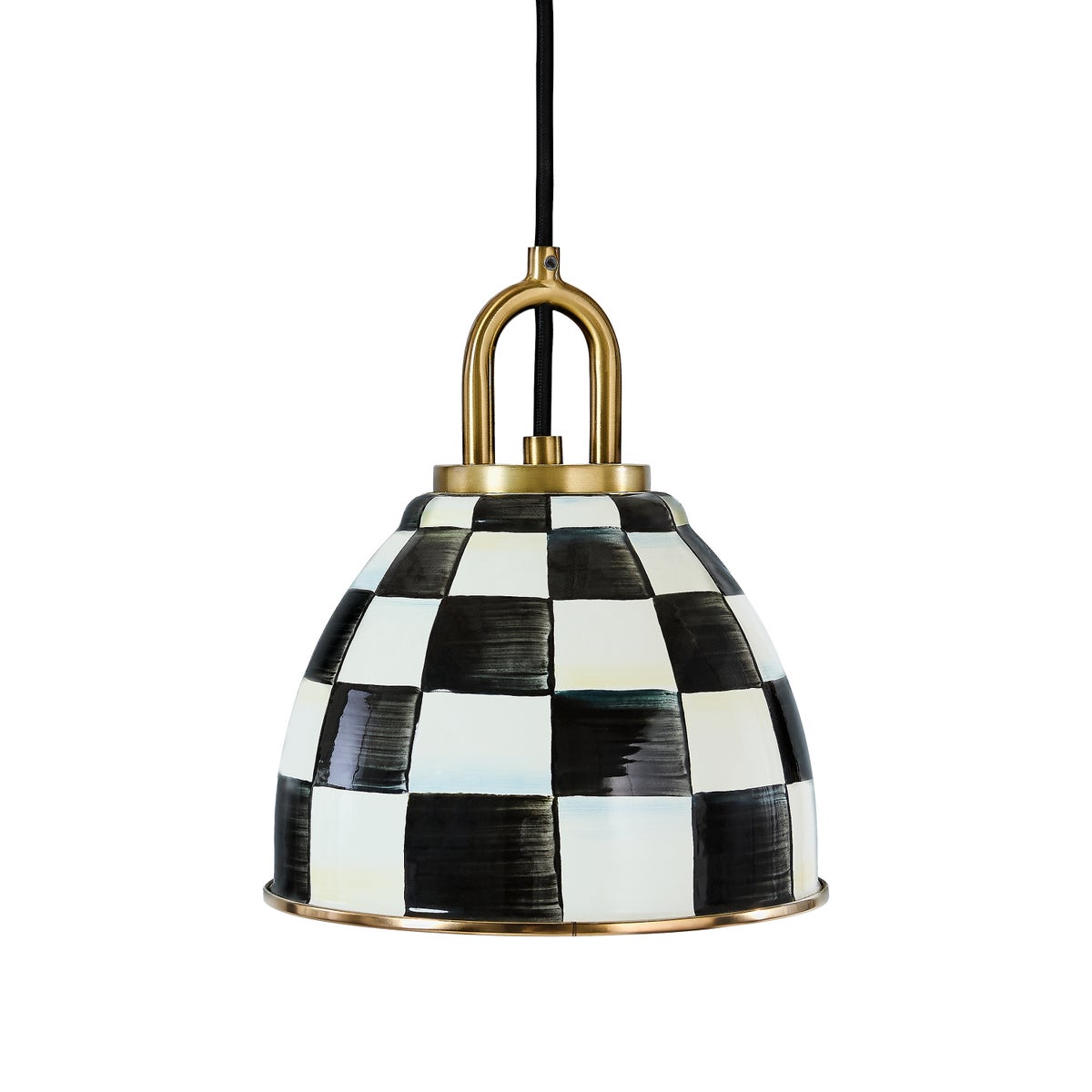 Courtly Check 8" Dome Pendant Lamp