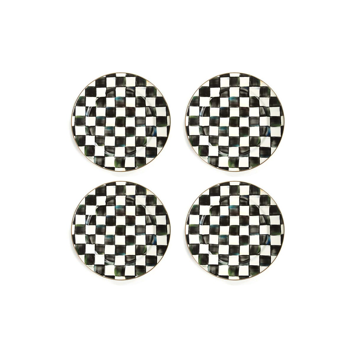 Courtly Check Chargers, Set of 4