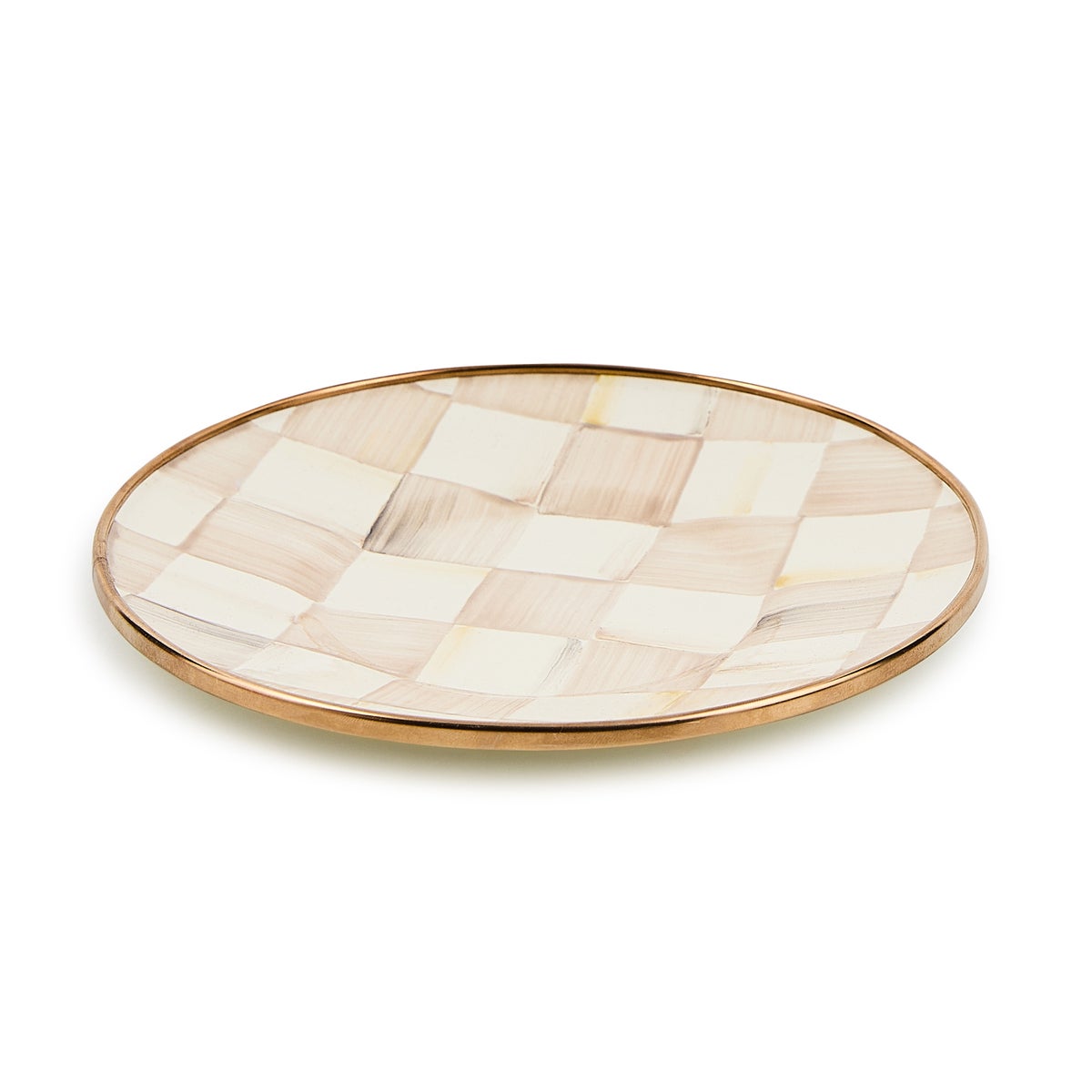 Mocha Check Saucer
